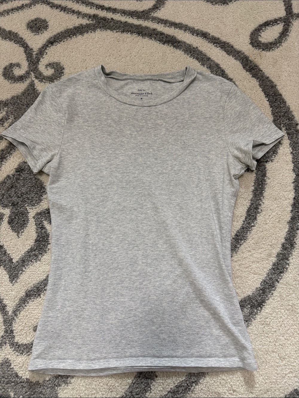 Abercrombie & Fitch Heather Gray Baby Tee